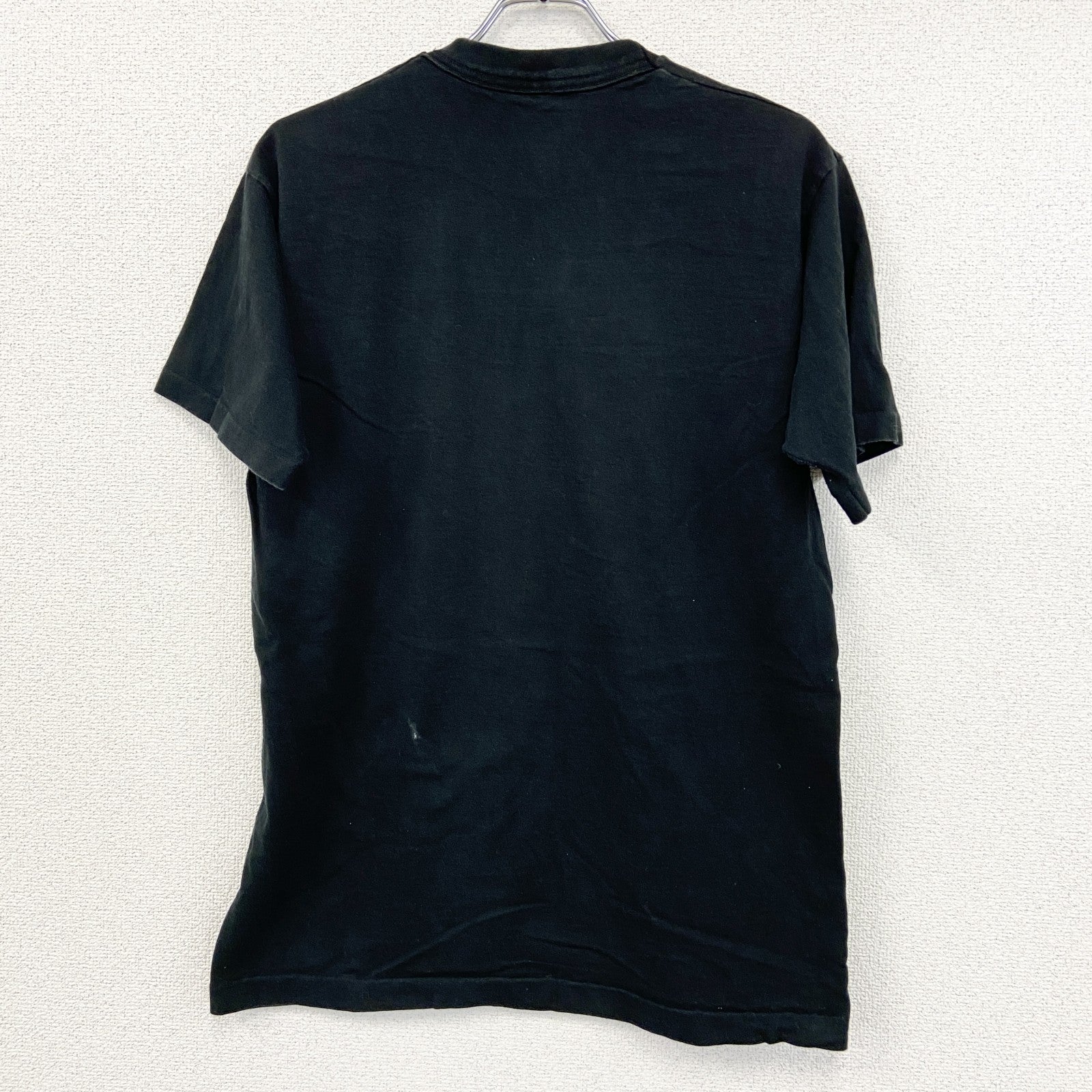 90s　FRUIT OF THE LOOM　フルーツオブザルーム　半袖プリントTシャツ　黒　ブラック　Lサイズ　　ヴィンテージ　古着