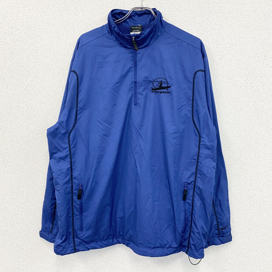 NIKE GOLF　ナイキ ゴルフ　プルオーバージャケット　ハーフジップ　刺繍　青　XLサイズ