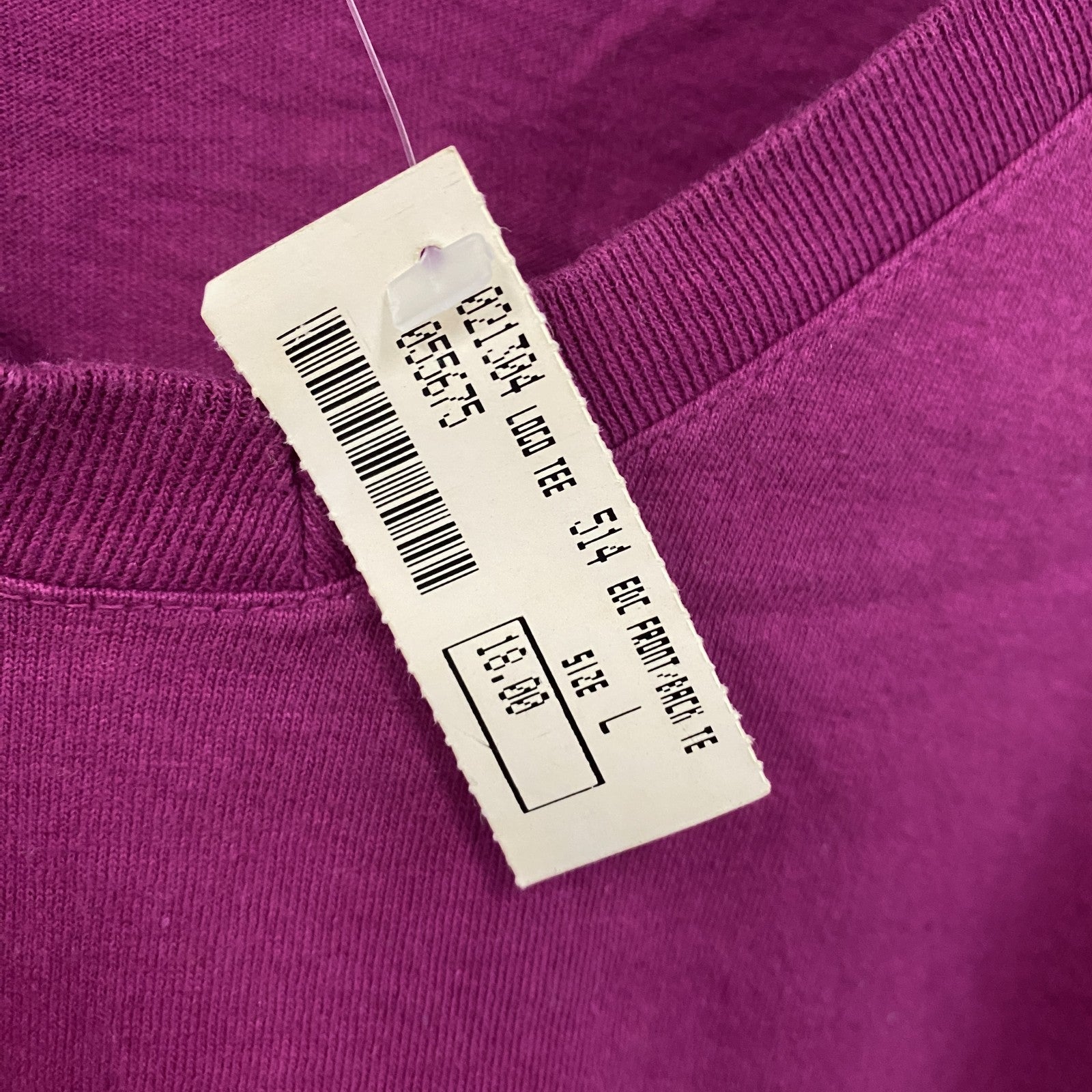 ESPRIT　半袖プリントTシャツ　紫　パープル　Lサイズ　古着
