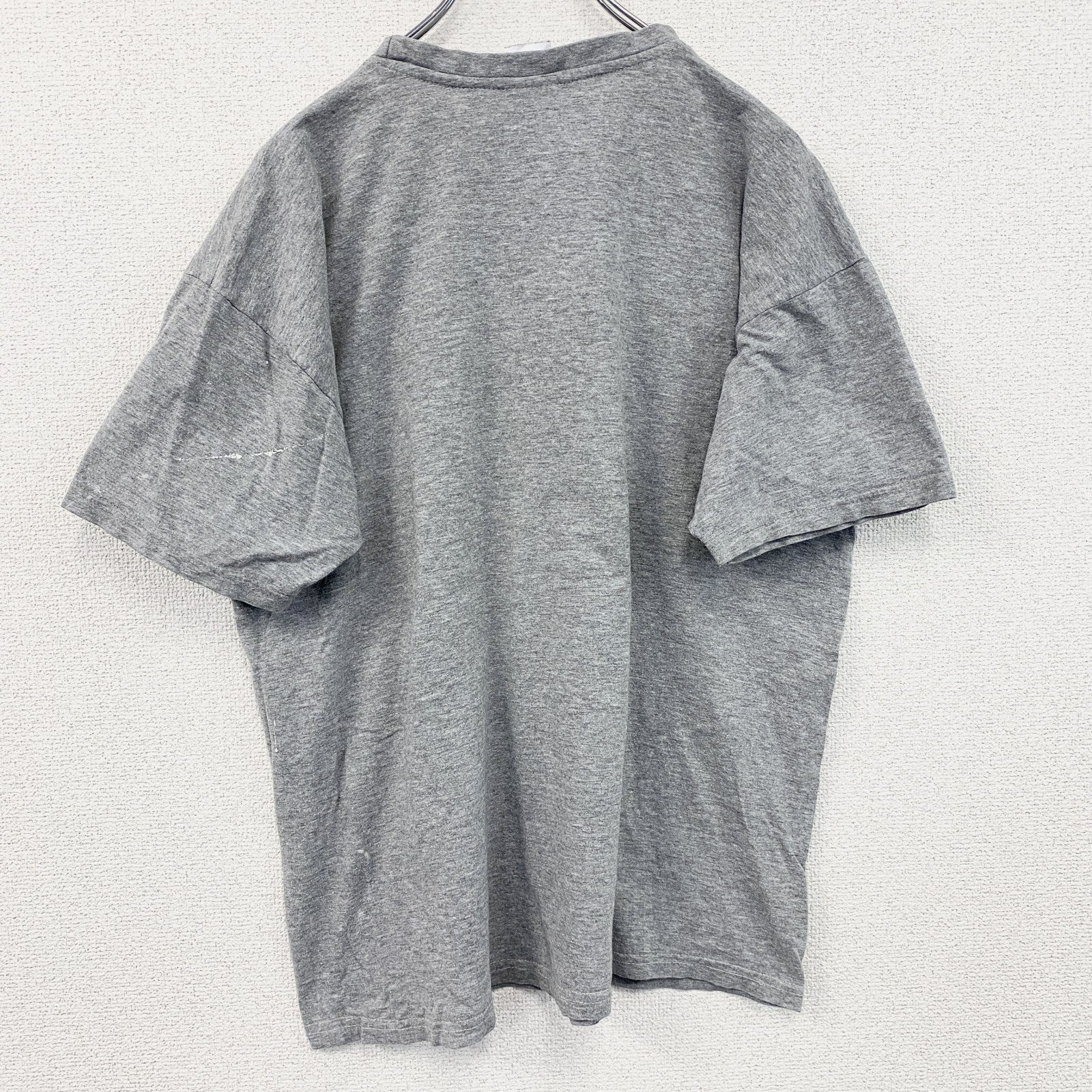 BC collection　半袖プリントTシャツ　人類の進化　灰色　グレー　Lサイズ　古着