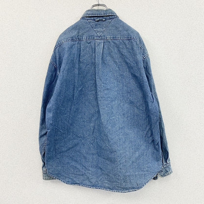 TOMMY HILFIGER　トミーヒルフィガー　長袖デニムシャツ　ボタンダウンシャツ　インディゴ　Lサイズ