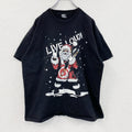 半袖プリントTシャツ　Santa Claus　サンタクロース　黒　ブラック　XLサイズ　古着