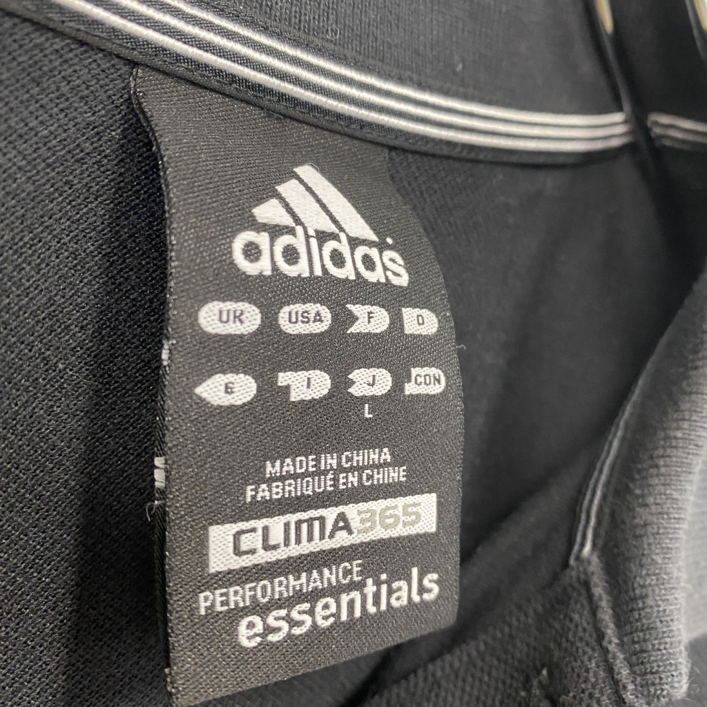 adidas　アディダス　半袖ポロシャツ　パフォーマンスロゴ　黒　ブラック　Lサイズ　古着