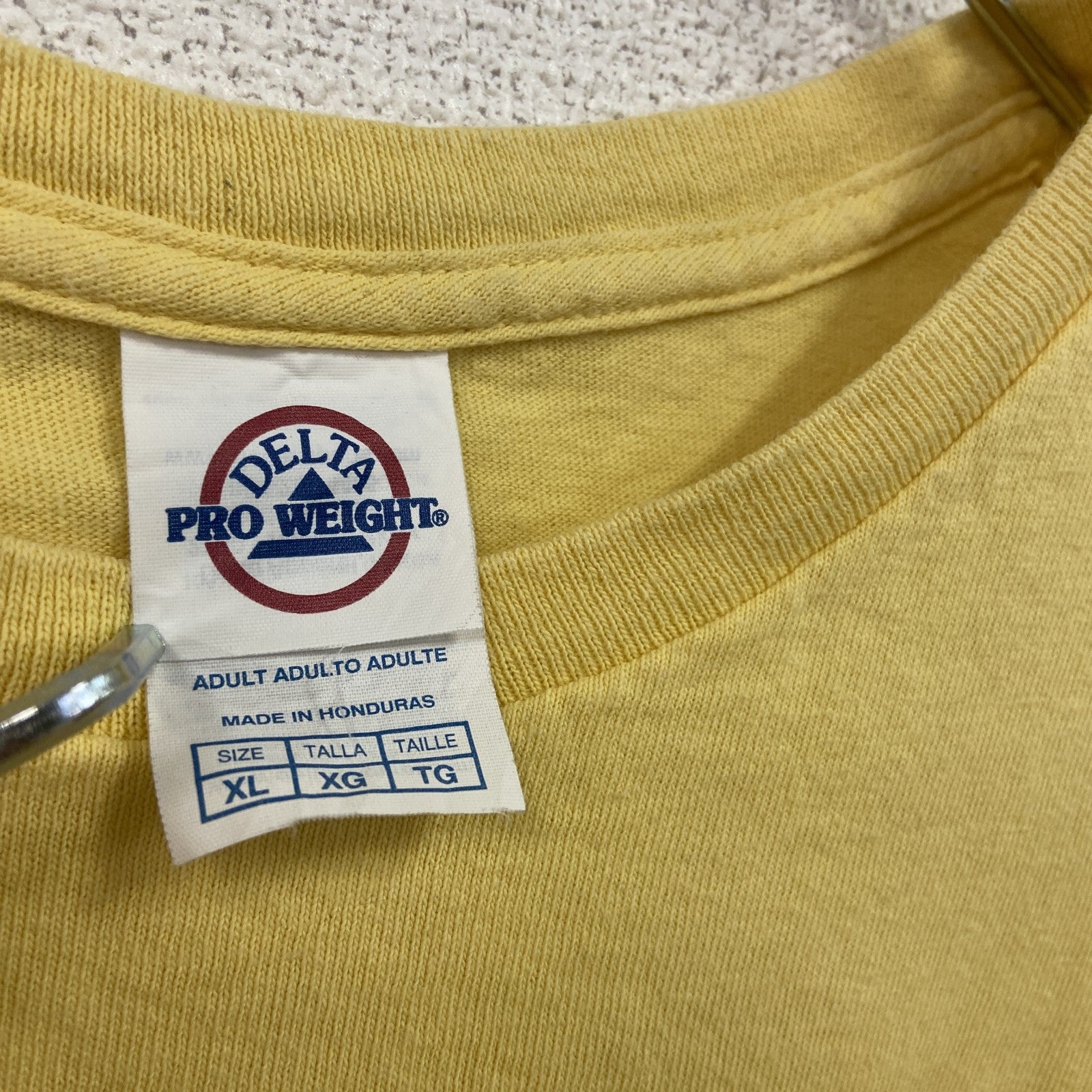 DELTA PRO WEIGHT　半袖プリントTシャツ　熱帯魚　献血　黄色　イエロー　XLサイズ　古着