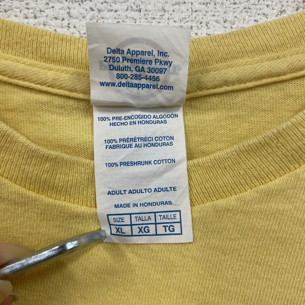 DELTA PRO WEIGHT　半袖プリントTシャツ　熱帯魚　献血　黄色　イエロー　XLサイズ　古着