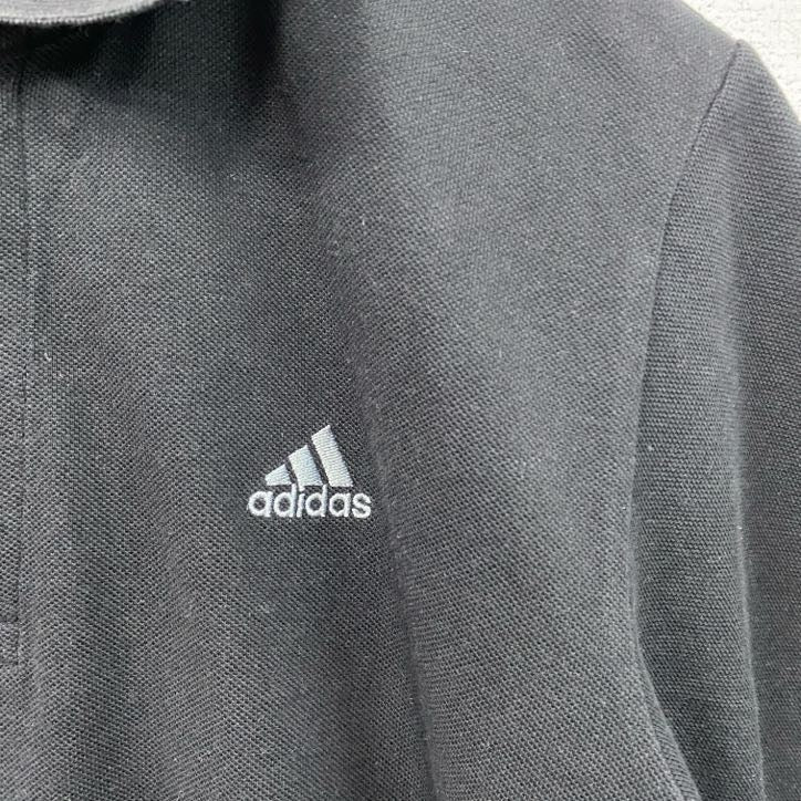 adidas　アディダス　半袖ポロシャツ　パフォーマンスロゴ　黒　ブラック　Lサイズ　古着