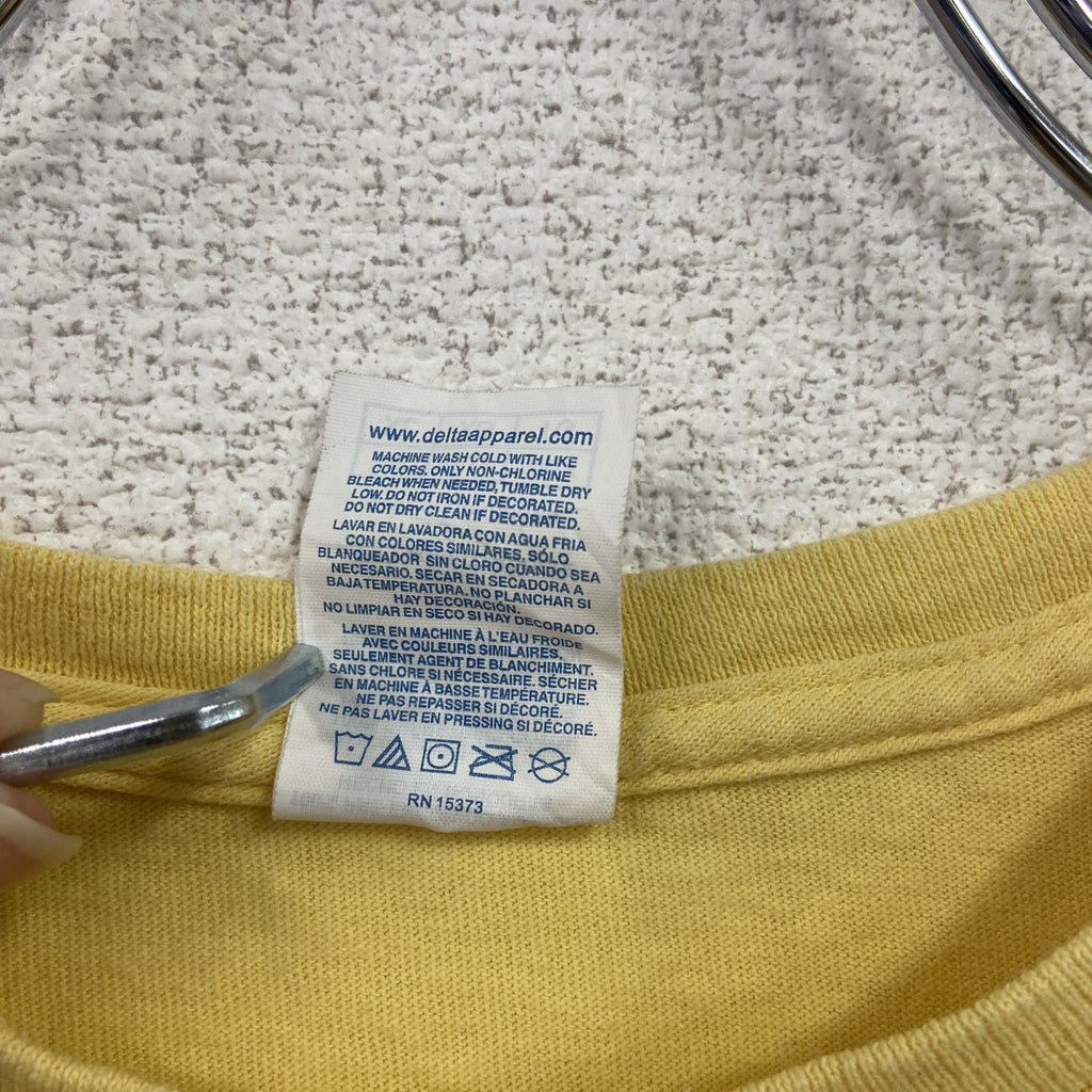 DELTA PRO WEIGHT　半袖プリントTシャツ　熱帯魚　献血　黄色　イエロー　XLサイズ　古着