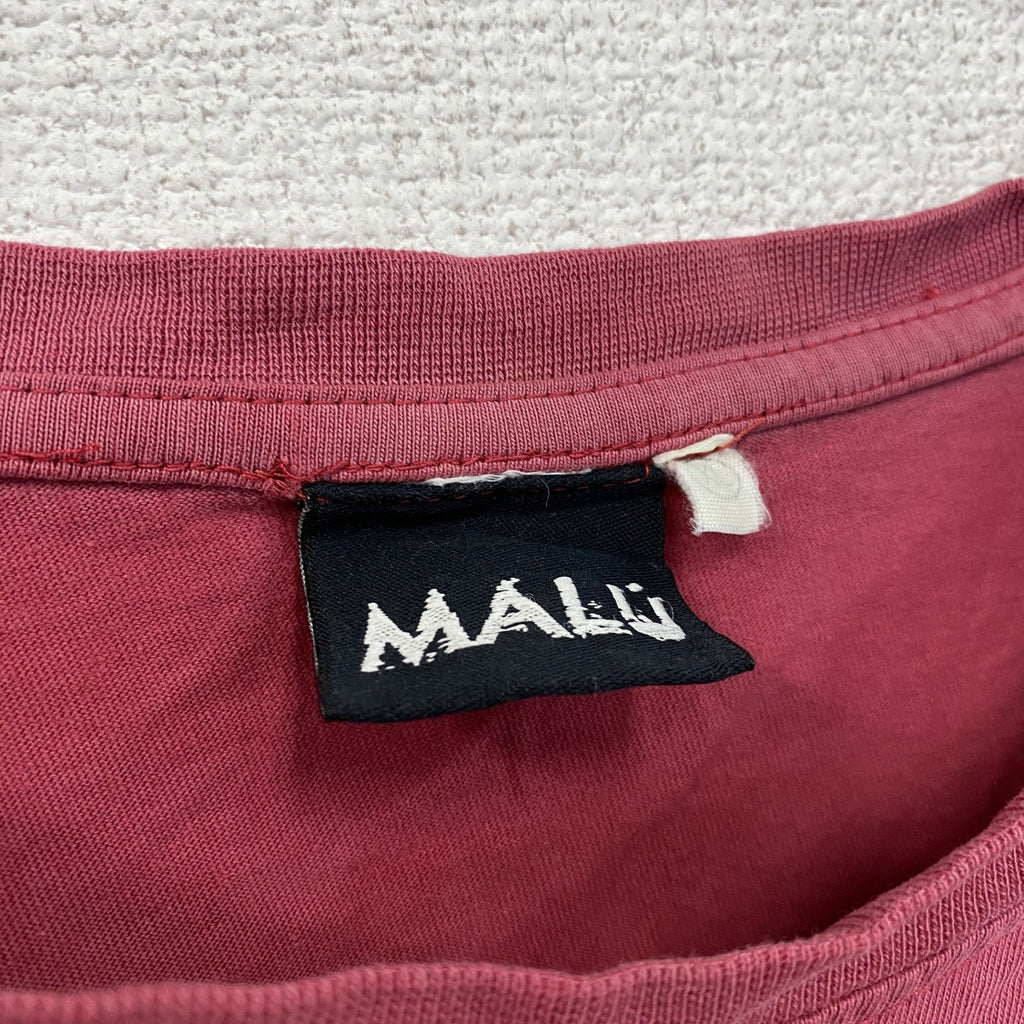 MALU　半袖プリントTシャツ　ピンク　XLサイズ　古着