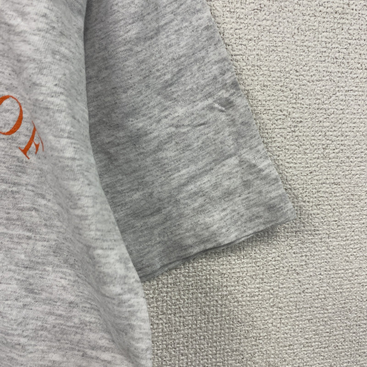 90s～　半袖プリントTシャツ　カレッジロゴ　シングルステッチ　アーチプリント　ヴィンテージ　灰色　霜降りグレー カットソー メンズ 古着