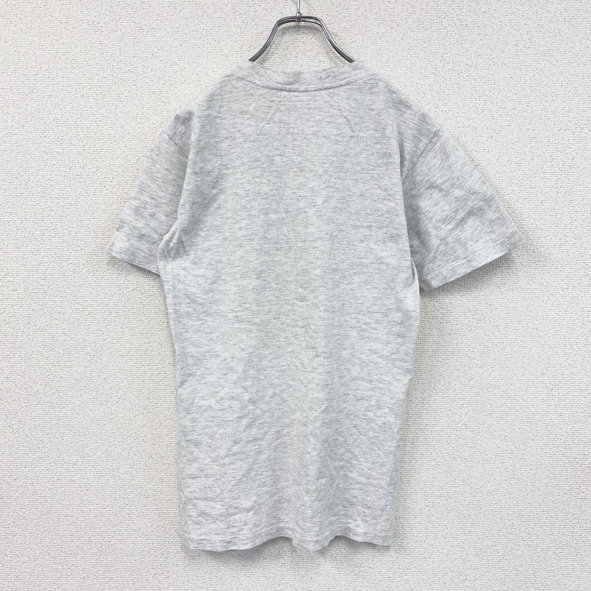 90s～　半袖プリントTシャツ　カレッジロゴ　シングルステッチ　アーチプリント　ヴィンテージ　灰色　霜降りグレー カットソー メンズ 古着