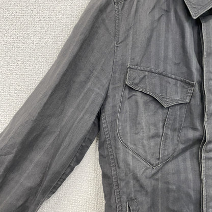 MONSIEUR NICOLE　ムッシュニコル　長袖シャツジャケット　比翼仕立て　4つポケット　黒　ブラック　46サイズ