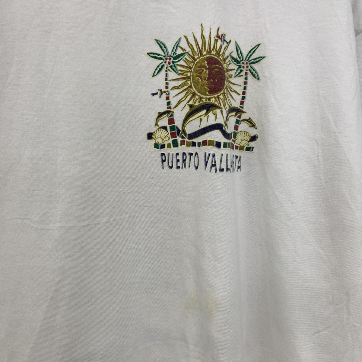 ～90s　Mindy　半袖プリントスーベニアTシャツ　シングルステッチ　両面プリント　ヴィンテージ　白　ホワイト　XXLサイズ　古着
