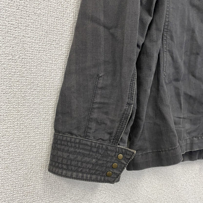 MONSIEUR NICOLE　ムッシュニコル　長袖シャツジャケット　比翼仕立て　4つポケット　黒　ブラック　46サイズ