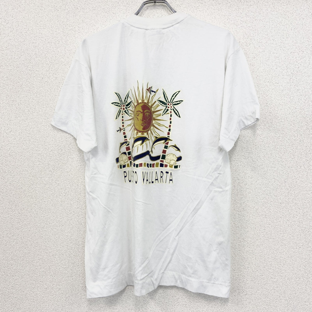 ～90s　Mindy　半袖プリントスーベニアTシャツ　シングルステッチ　両面プリント　ヴィンテージ　白　ホワイト　XXLサイズ　古着