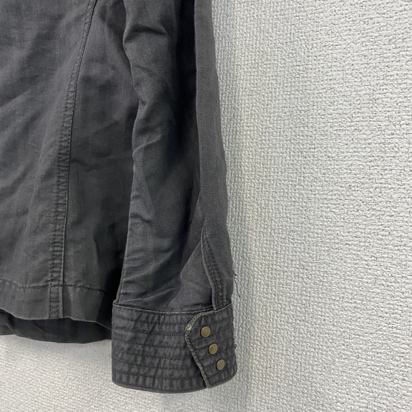 MONSIEUR NICOLE　ムッシュニコル　長袖シャツジャケット　比翼仕立て　4つポケット　黒　ブラック　46サイズ