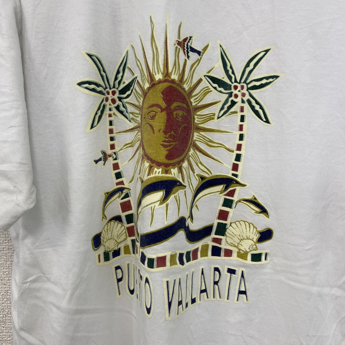～90s　Mindy　半袖プリントスーベニアTシャツ　シングルステッチ　両面プリント　ヴィンテージ　白　ホワイト　XXLサイズ　古着