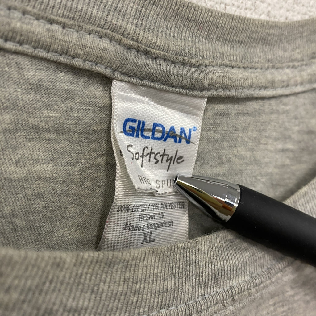 GILDAN　ギルダン　半袖プリントTシャツ　灰色　グレー　XLサイズ　古着