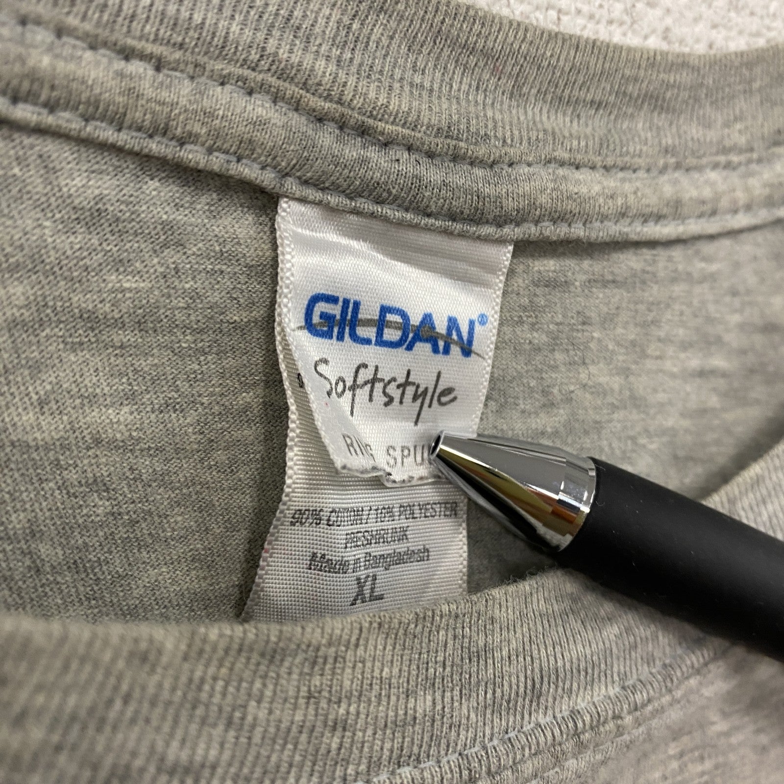GILDAN　ギルダン　半袖プリントTシャツ　灰色　グレー　XLサイズ　古着