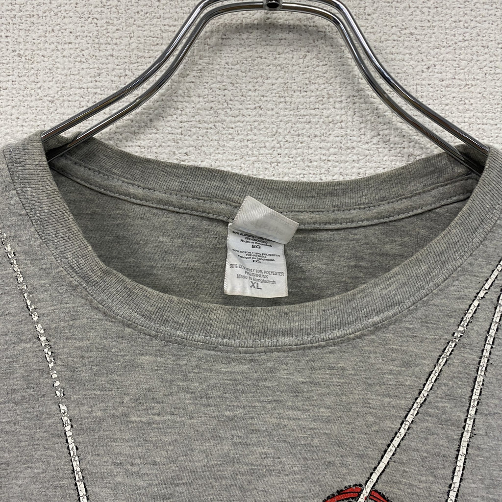 GILDAN　ギルダン　半袖プリントTシャツ　灰色　グレー　XLサイズ　古着