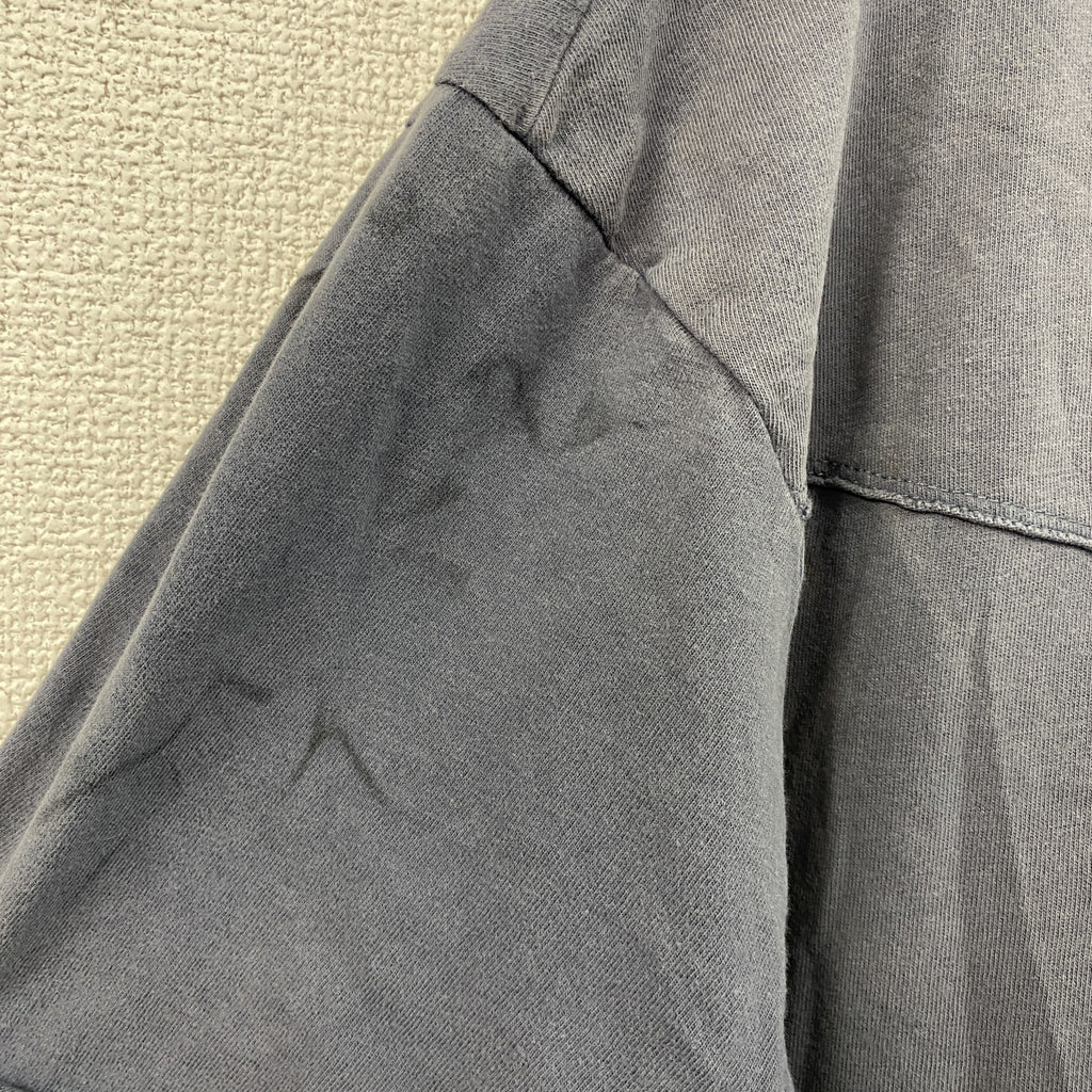 DENIM73　半袖プリントTシャツ　灰色　グレー　XLサイズ　古着