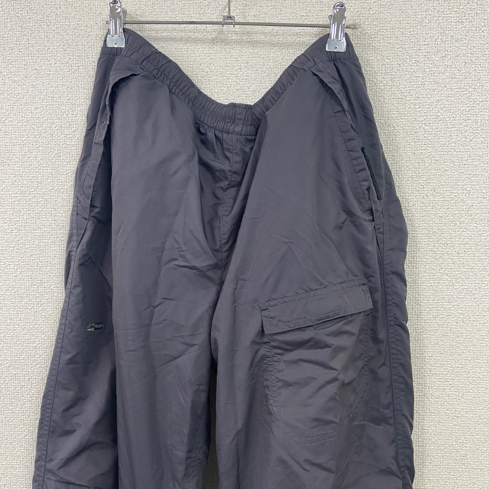 90s～　adidas　アディダス　CLIMA PROOF　トラックパンツ　ヴィンテージ　灰色　グレー　Oサイズ　古着