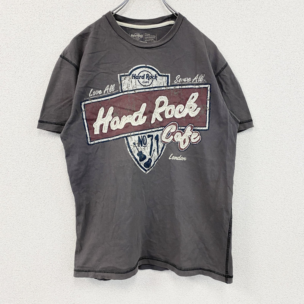Hard Rock CAFE　ハードロックカフェ　半袖プリントTシャツ　茶色　ブラウン　Mサイズ　古着