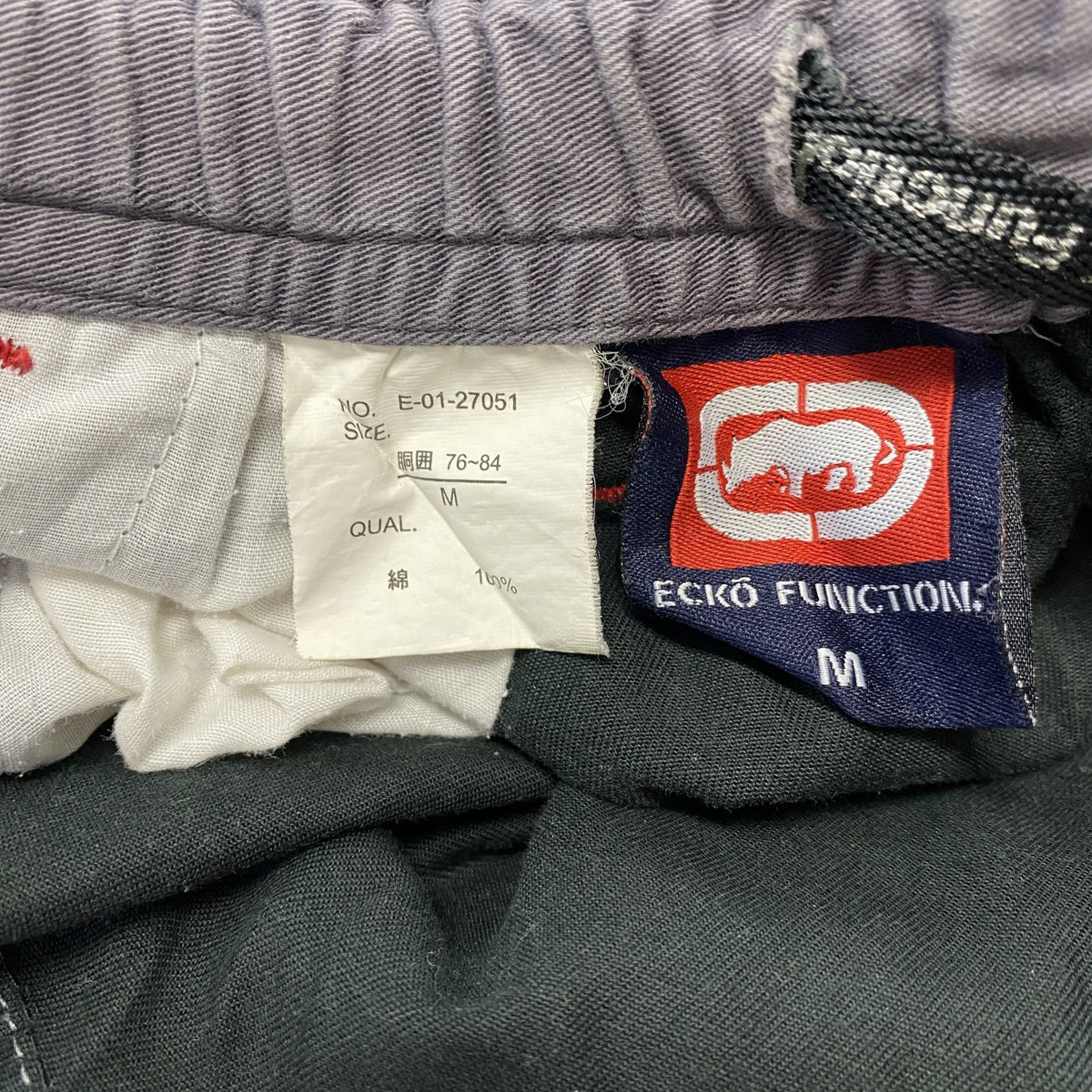 ECKO FUNCTION　エコーファンクション　ハーフカーゴパンツ/ショートパンツ　フェード　黒　ブラック　Mサイズ　古着