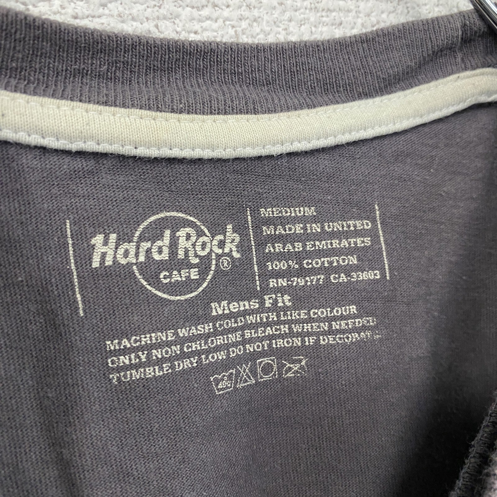Hard Rock CAFE　ハードロックカフェ　半袖プリントTシャツ　茶色　ブラウン　Mサイズ　古着