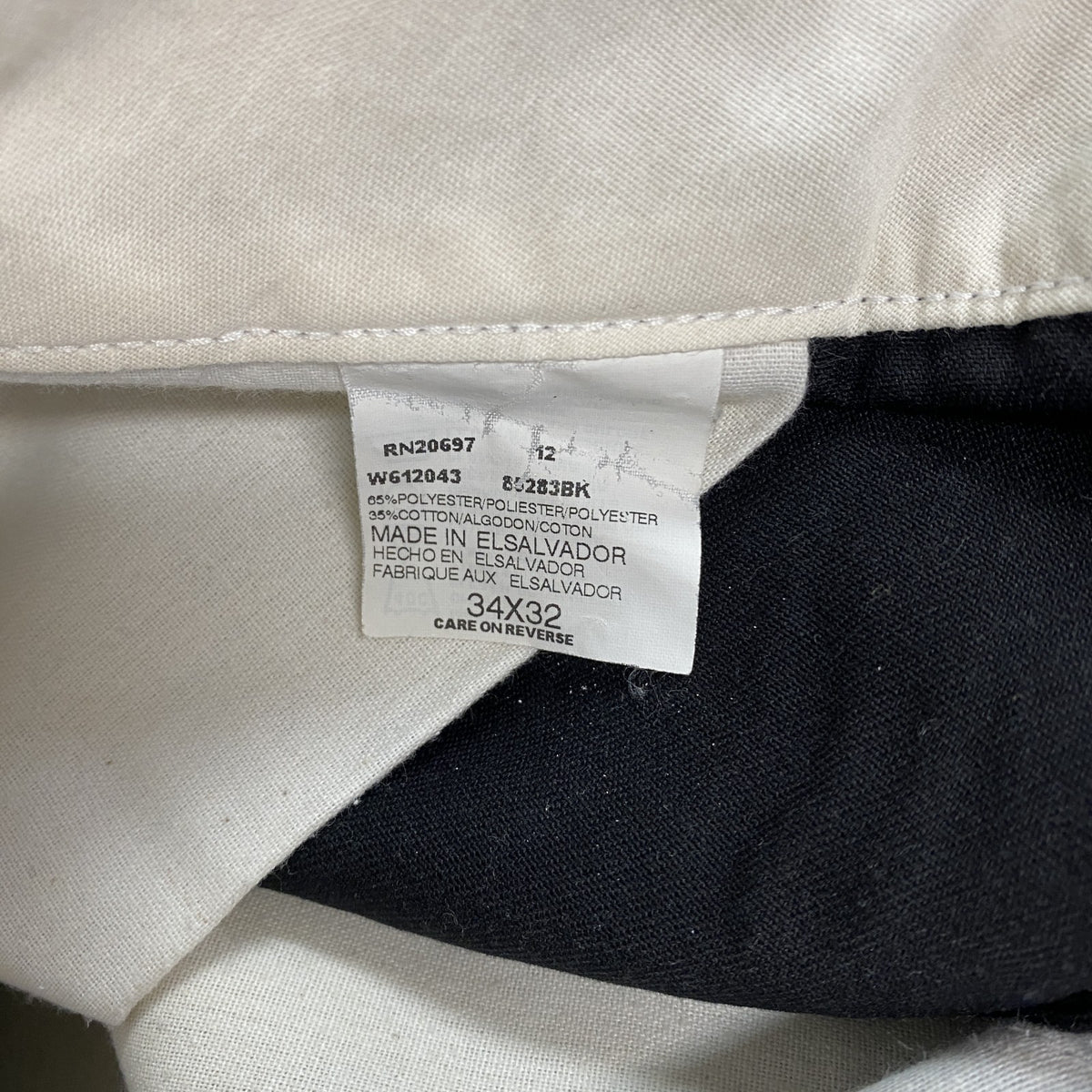 Dickies　ディッキーズ　ダブルニーワークパンツ　チノパン　黒　ブラック　W34サイズ　