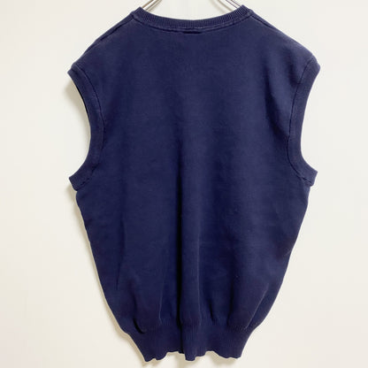 90s　NIKE　ナイキ　Vネックニットベスト　ヴィンテージ　フットボール　ネイビー　Lサイズ