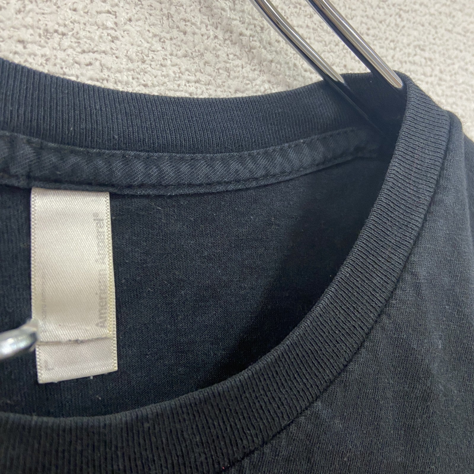 American Apparel　半袖プリントTシャツ　武士道　和柄　黒　ブラック　Lサイズ　古着