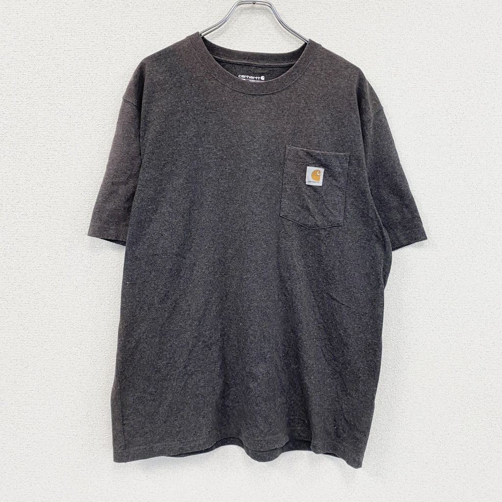 Carhartt　カーハート　半袖Tシャツ　ポケット付き　灰色　グレー　Lサイズ カットソー メンズ コットン 古着