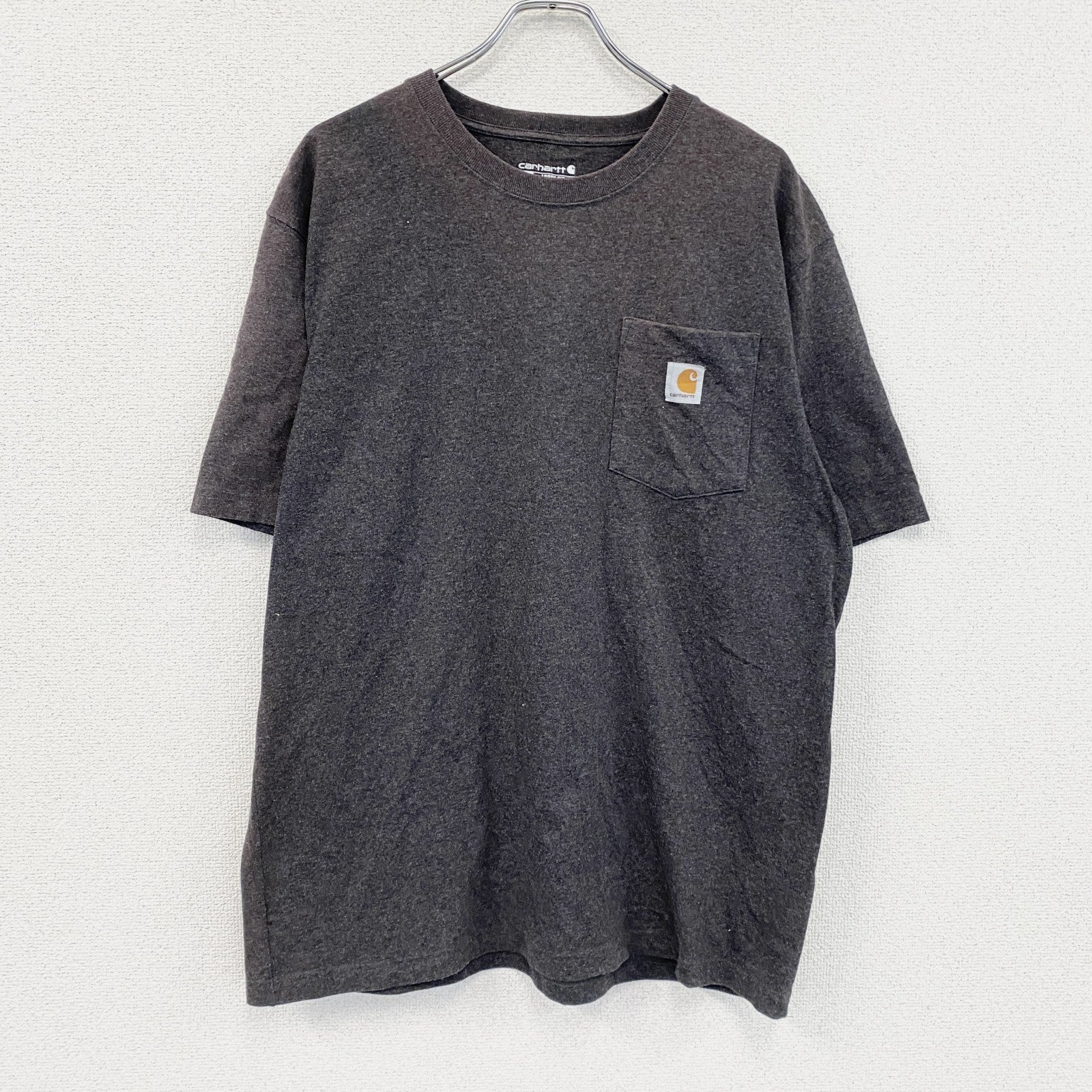 Carhartt　カーハート　半袖Tシャツ　ポケット付き　灰色　グレー　Lサイズ カットソー メンズ コットン 古着