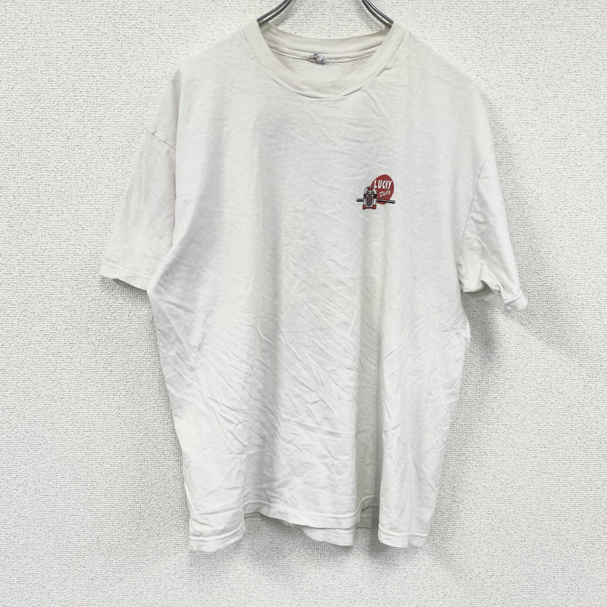 00s　Hanes　半袖プリントTシャツ　星条旗　ヴィンテージ　白　ホワイト　XLサイズ　古着
