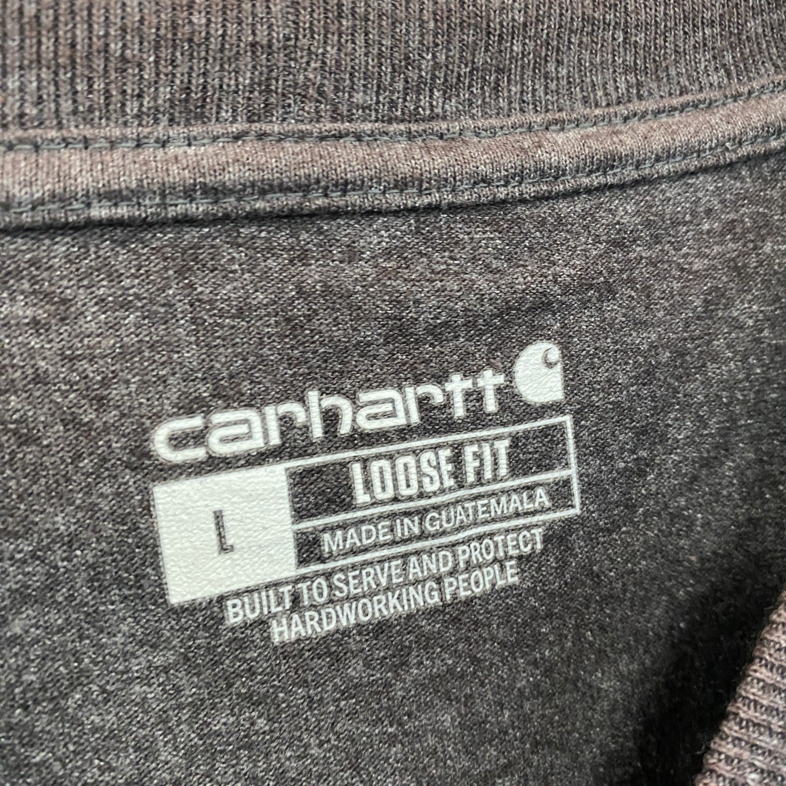 Carhartt　カーハート　半袖Tシャツ　ポケット付き　灰色　グレー　Lサイズ カットソー メンズ コットン 古着