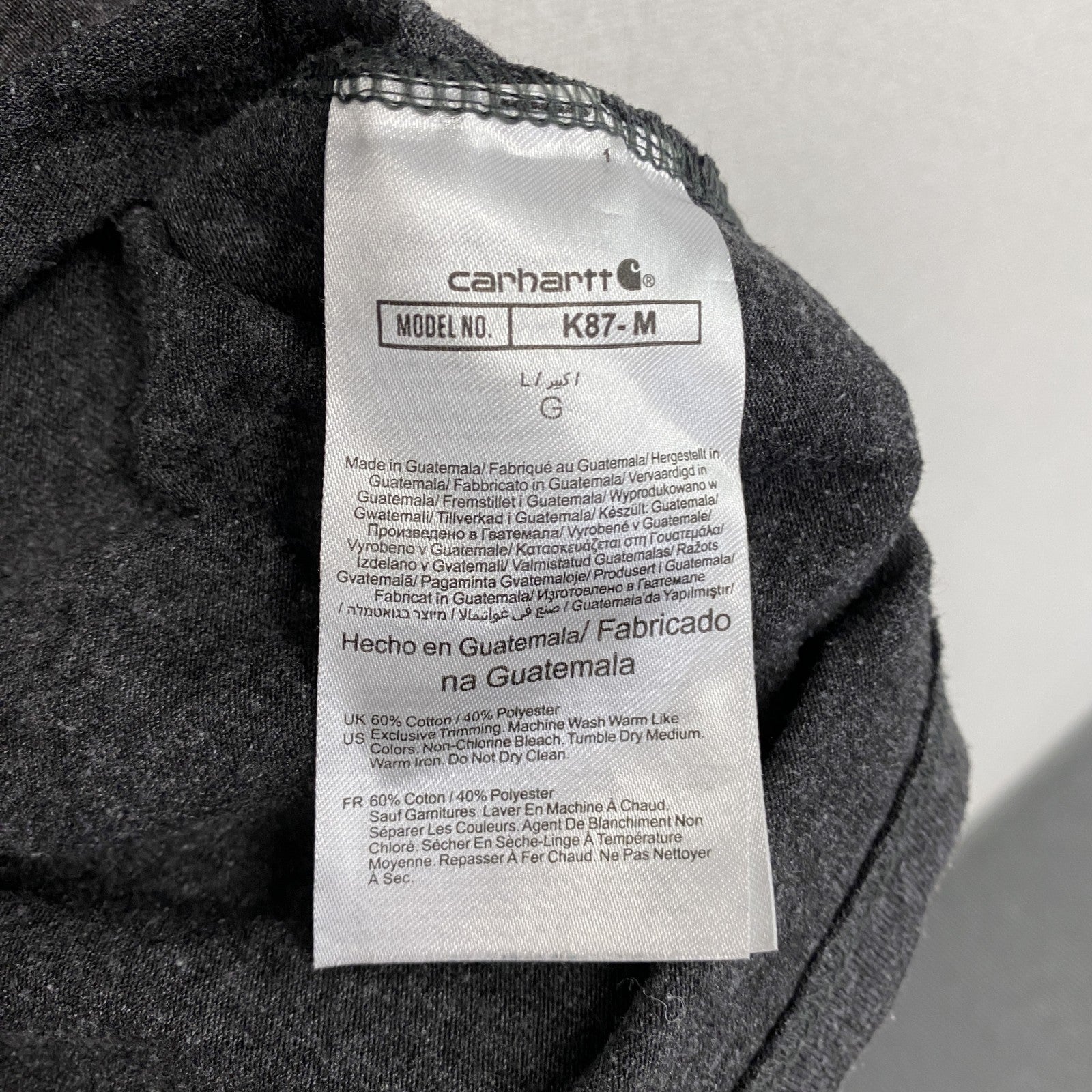 Carhartt　カーハート　半袖Tシャツ　ポケット付き　灰色　グレー　Lサイズ カットソー メンズ コットン 古着