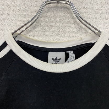 adidas　アディダス　3-STRIPES　スリーストライプス　半袖Tシャツ　トレフォイルロゴ　黒　ブラック　Sサイズ　
