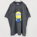ME2　ミニオン　半袖プリントTシャツ　灰色　グレー　XLサイズ　古着