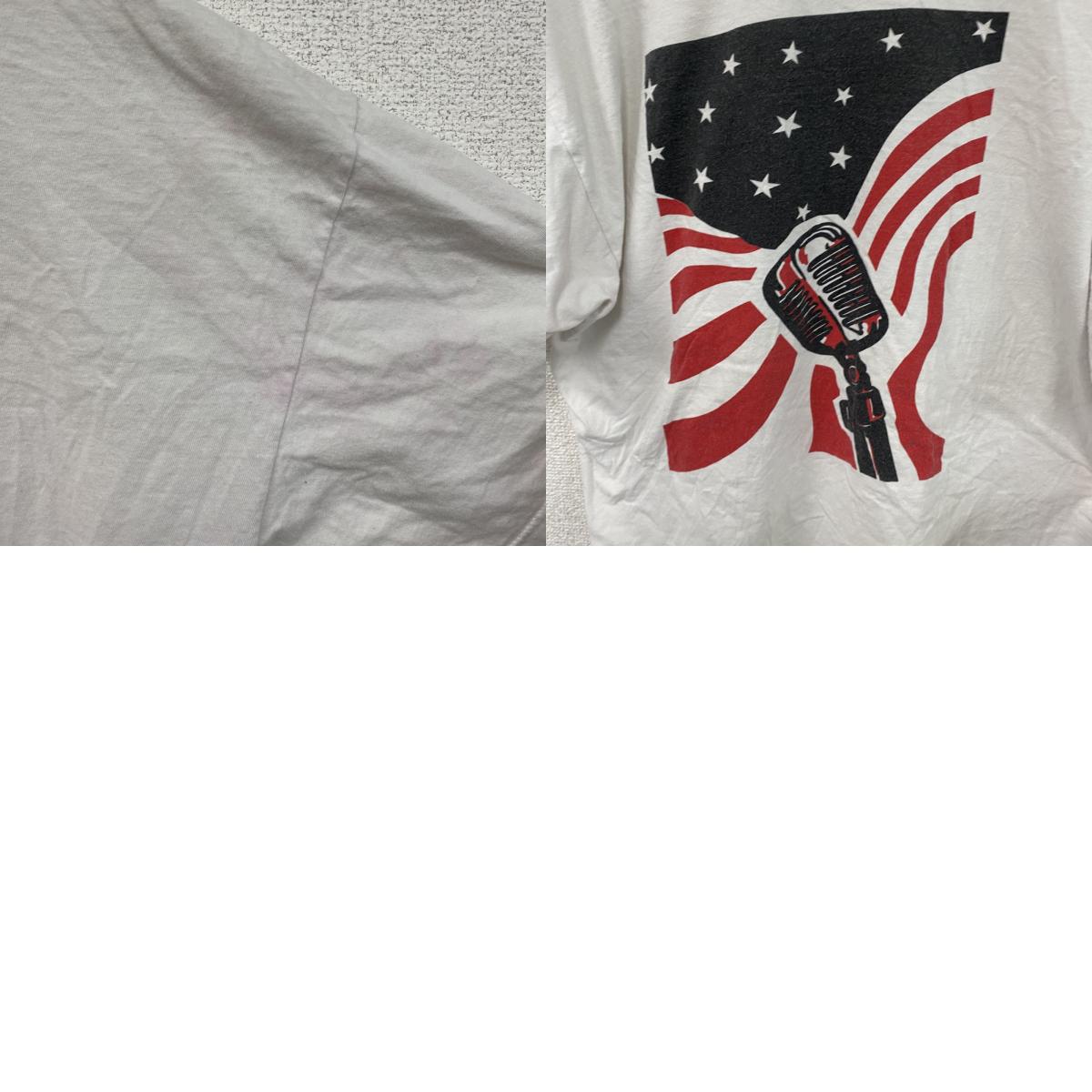 00s　Hanes　半袖プリントTシャツ　星条旗　ヴィンテージ　白　ホワイト　XLサイズ　古着