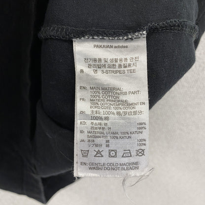 adidas　アディダス　3-STRIPES　スリーストライプス　半袖Tシャツ　トレフォイルロゴ　黒　ブラック　Sサイズ　