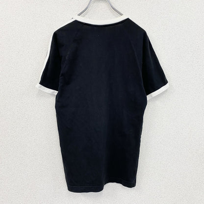 adidas　アディダス　3-STRIPES　スリーストライプス　半袖Tシャツ　トレフォイルロゴ　黒　ブラック　Sサイズ　