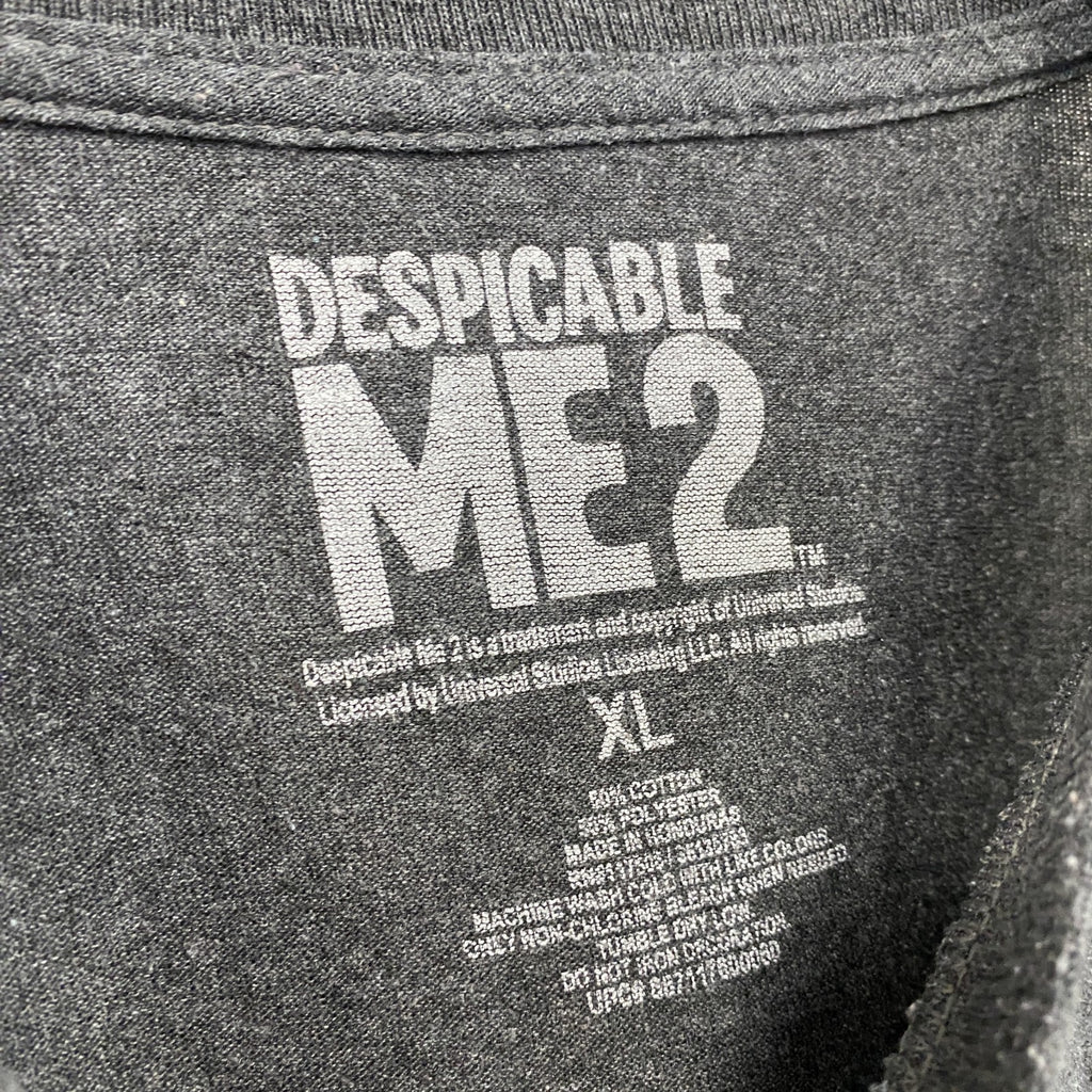 ME2　ミニオン　半袖プリントTシャツ　灰色　グレー　XLサイズ　古着