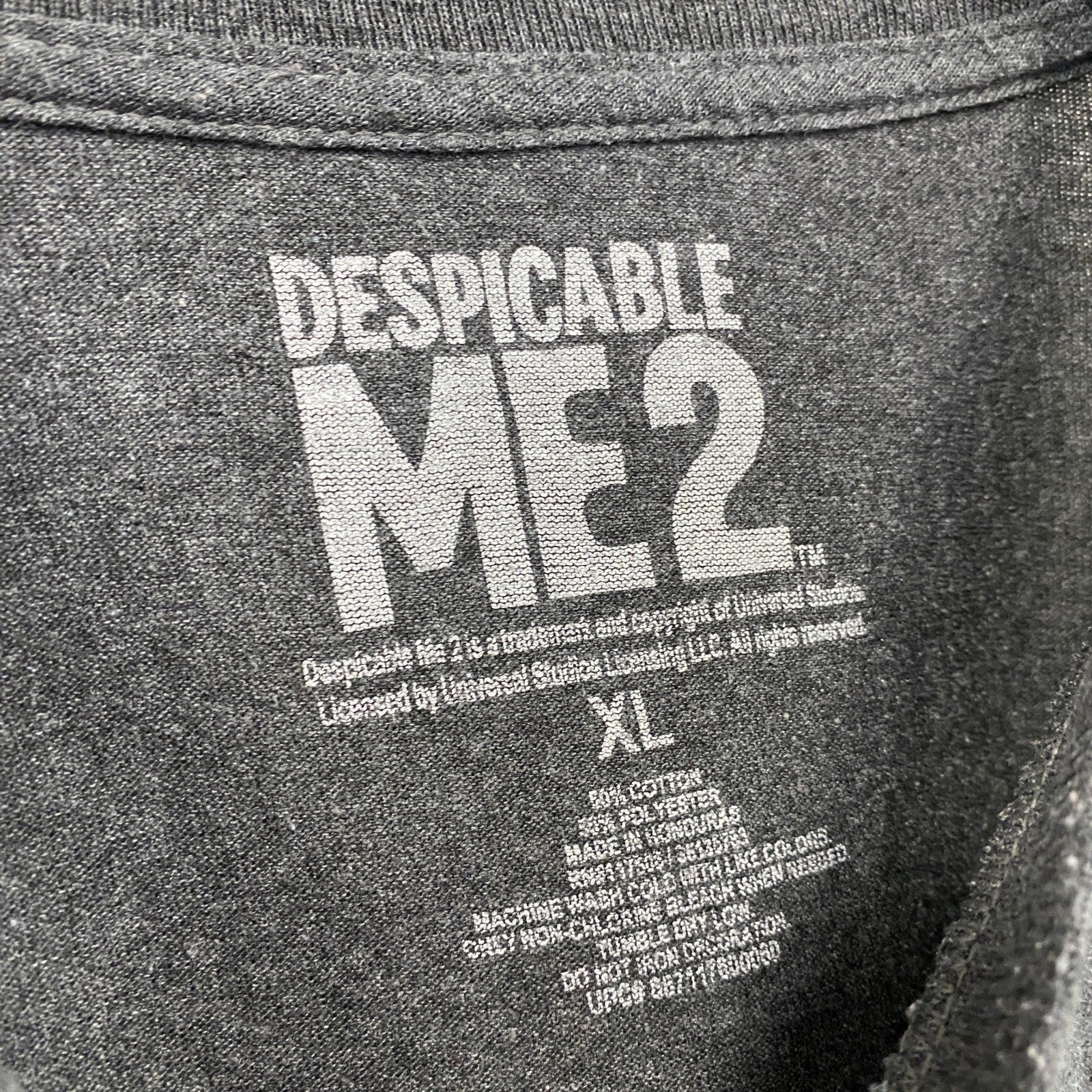 ME2　ミニオン　半袖プリントTシャツ　灰色　グレー　XLサイズ　古着