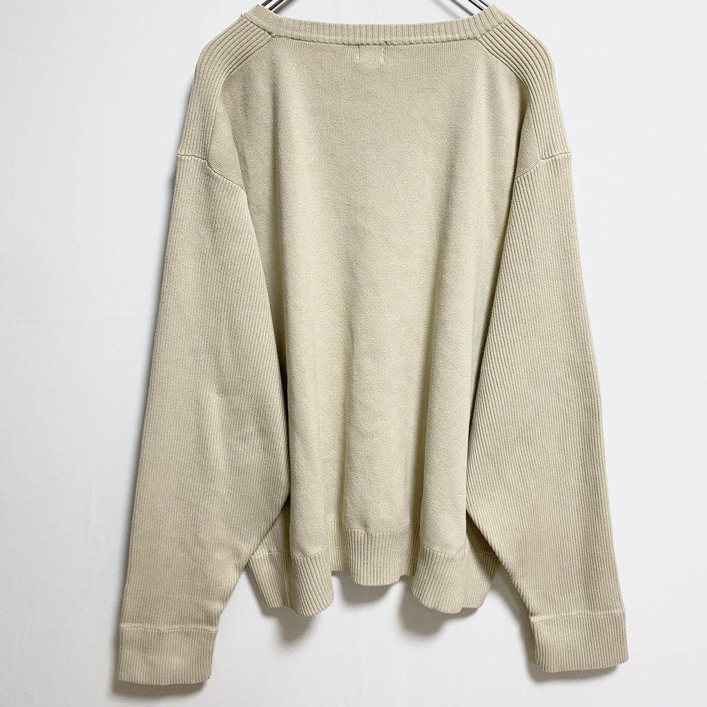 LEVI’S　リーバイス　長袖クルーネックニット　セーター　ノームコア　ベージュ　ビッグシルエット　2XLサイズ　古着