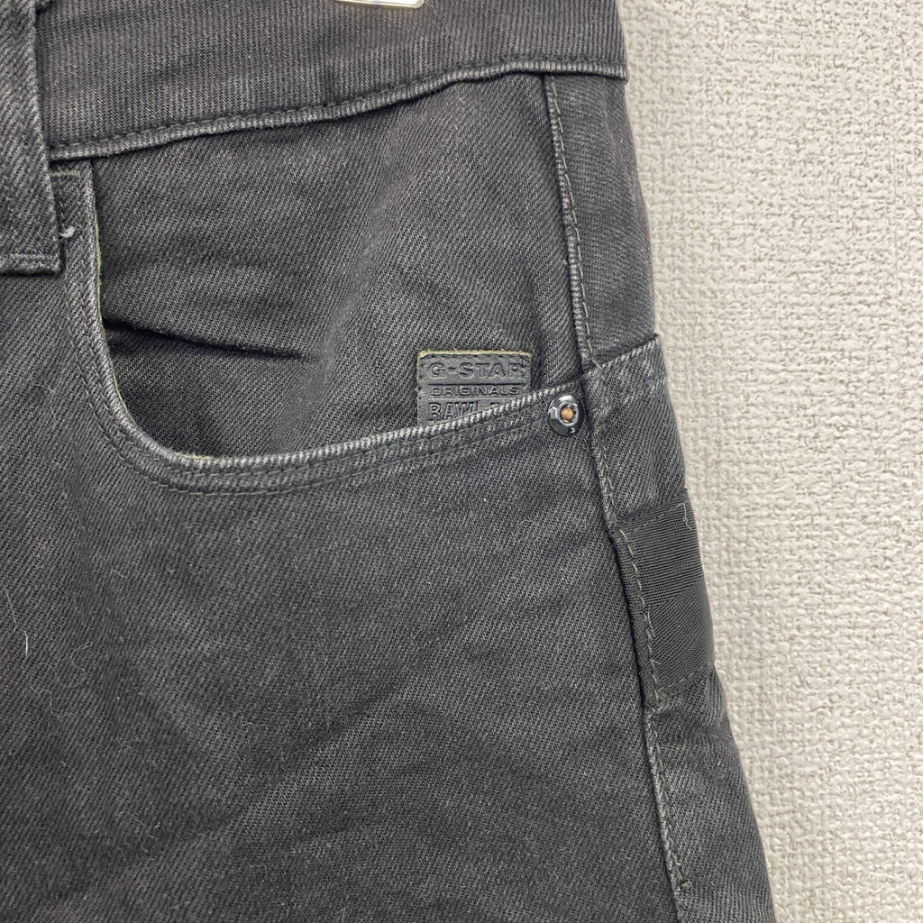 G-STAR RAW　ジースターロゥ　MT TYPE C 3D TAPERED　ブラックデニムパンツ/ジーンズ　ボタンフライ　黒　ブラック　W30サイズ　古着