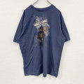 cedar wooa state　半袖プリントTシャツ　ロボット　紺　ネイビー　XLサイズ　古着