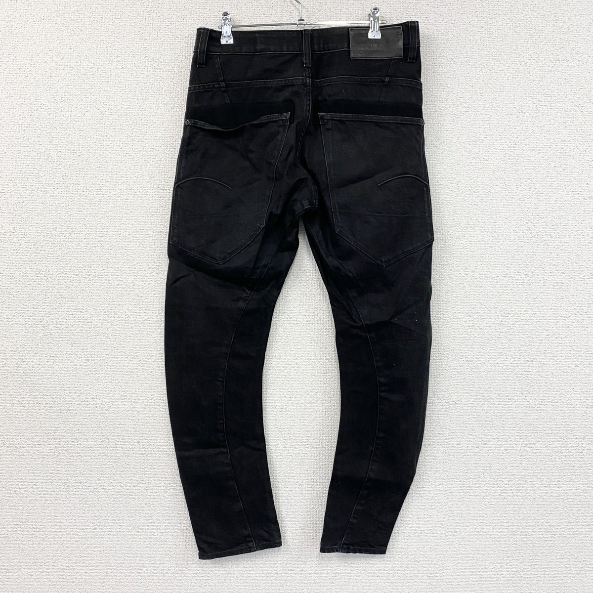 G-STAR RAW　ジースターロゥ　MT TYPE C 3D TAPERED　ブラックデニムパンツ/ジーンズ　ボタンフライ　黒　ブラック　W30サイズ　古着