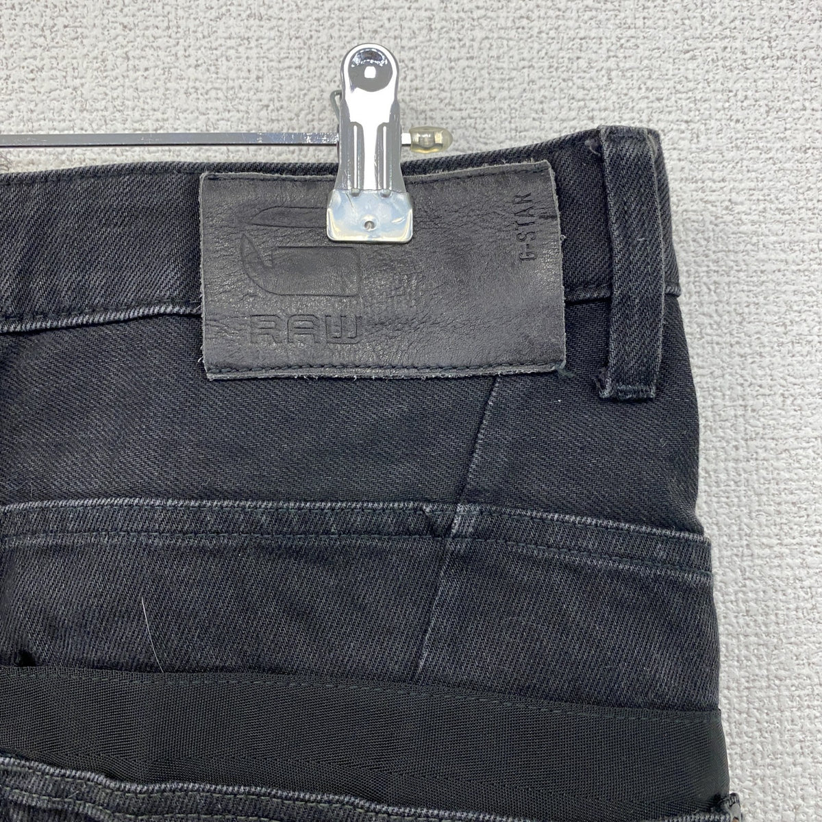 G-STAR RAW　ジースターロゥ　MT TYPE C 3D TAPERED　ブラックデニムパンツ/ジーンズ　ボタンフライ　黒　ブラック　W30サイズ　古着