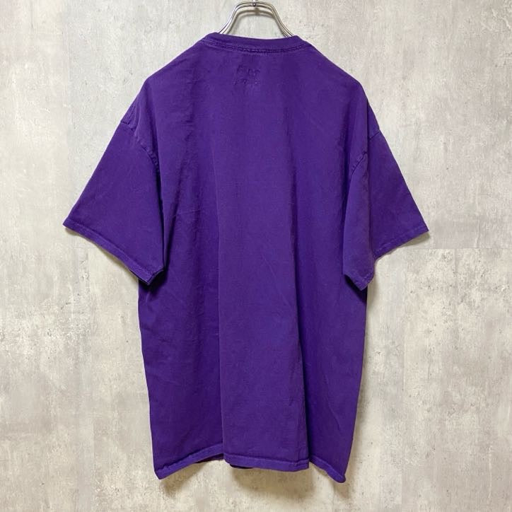 RUSSELL ラッセル　NCAA　カンザス大学　アメフト　半袖カレッジプリントTシャツ　紫　パープル　XLサイズ　古着