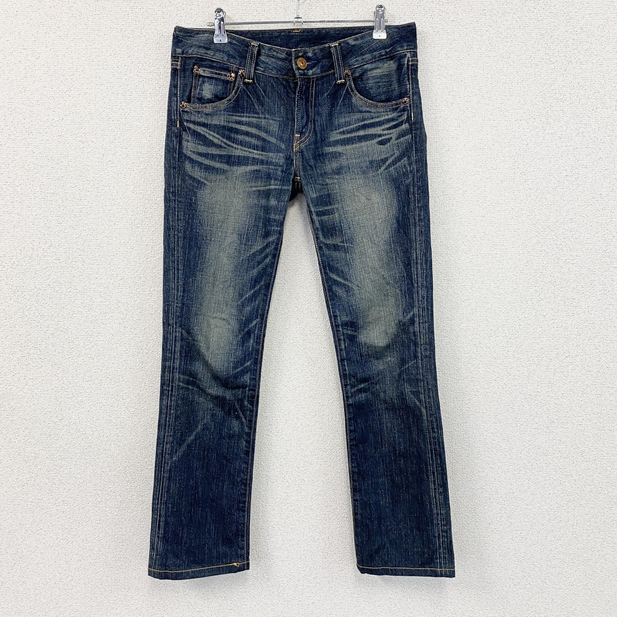Levi's　リーバイス　デニムパンツ/ジーンズ　ジップフライ　鬼ヒゲ　縦落ち　フェード　インディゴ　31サイズ メンズ コットン 古着